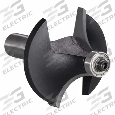 WESTWARD Roundover Cut Profile Router Bit: Fractional Inch, Carbide Tipped - Roundover Profile Router Bits