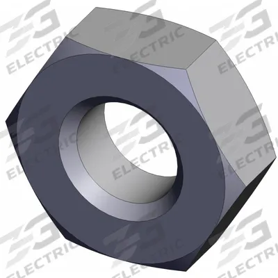 SMC Jam Nut: Threaded Nut Mount Type, Fits 7/16 in_9/16 in Bore Dia, 3/8 in Overall Lg - Cylinder Mounting Nuts