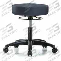 ESD Cleanroom Stool: Vinyl, Ht Range 18 in to 23 in, 17 in Seat Wd, 17 in Seat Dp, 5 Glides, Navy (MPN GRVDHSO-RG-RC-8582). Key specifications — Brand: APPROVED VENDOR; Base Material: Fiberglass; Number of Casters: 0.