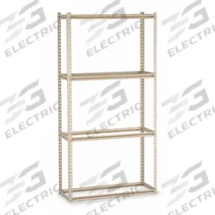 TENNSCO Boltless Shelving: Starter, Medium-Duty, 69 in x 15 in, 84 in Overall Ht, 4 Shelves, Open (MPN ZKMS-691584). Key specifications — Finish: Powder Coated; Maximum Post Load Capacity: 8,000 lb with Beams Evenly Spaced at 24 in; Decking Material: None; Color: Sand; Beam Profile: Z-Beam; Brand: TENNSCO; Side Panel: Open.