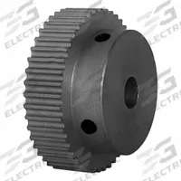 DAYTON Timing Pulley: Modified Curvilinear, Fixed, For GT Timing Belt Section, For 6 mm Belt Wd (MPN 45-3P06-6A4). Key specifications — attr1328801: DAYTON; attr1328807: Clear Anodized; attr1328808: Powerhouse®.
