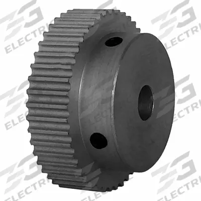 Dayton Timing Pulley: Modified Curvilinear, Fixed, For GT Timing Belt Section - GT Section Fixed-Bore Timing Pulleys with Hub