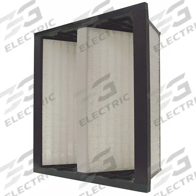 GRAINGER V-Bank Air Filter: 24 in x 24 in x 12 in, Fiberglass, Single Header - MERV 13 V-Bank Air Filters