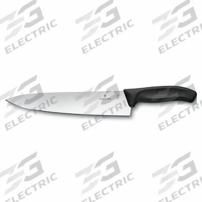 VICTORINOX Chef Knife: Straight, 15 1/4 in Overall Lg, High Carbon Stainless Steel Blade - Chef's Knives