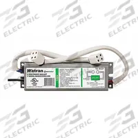WATRAN Fluorescent Ballast: 120V AC, 2 Lamps Supported, 22 W_32 W Bulb Watt, 6 in Overall Lg (MPN 80227). Key specifications — attr1125022: (2) FC8T9; attr239899: WATRAN; attr1125144: 2.