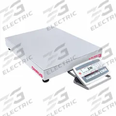 OHAUS Industrial Bench Scale: 18 in x 24 in, IP67/IP68, Front-Mounted, 100 lb Wt Capacity - Imperial (MPN D52XW50WTX5). Key specifications — attr1341383: Analog Output; attr1341384: 0.005 lb/2 g; attr1341400: OHAUS; attr1383935: Stainless Steel.