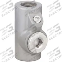 Sealing Fitting - Vertical and Horizontal: Aluminum, 2 1/2 in Trade Size, Female, EYSEF (MPN EYSEF250AL). Key specifications — Brand: APPLETON ELECTRIC; Finish: Powder Coated; Connection Type: Threaded; Thread Gender: Female; Ends - Hazardous Fittings: 2-1/2 in FNPT x 2-1/2 in MNPT; Material: Aluminum; Hazardous Location Rating: Class III; Thread Type: NPT.