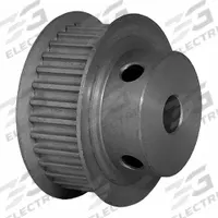 DAYTON Timing Pulley: Modified Curvilinear, Fixed, For GT Timing Belt Section, For 9 mm Belt Wd (MPN 32-3P09-6FA3). Key specifications — Brand: DAYTON; Finish: Clear Anodized; For Belt Series: Powerhouse®.