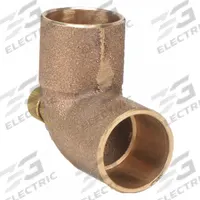 NIBCO Sweat Fitting Elbow: 1 in CTS x 1 in CTS, Cup x FTG, Vent, Bronze (MPN 705D 1)