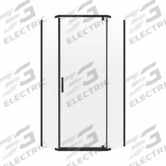 FOREMOST Shower Door: 25 1/4 in Max. Door Wd, 17 1/8 in Fixed Panel Wd, 74 in Overall Ht, Frameless (MPN CVNA0474-CL-MB). Key specifications — Brand: FOREMOST; Door Frame Finish: Matte Black.