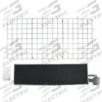 FOSTORIA Electric Infrared Heater Panel Emitter: 9,500 W Watt Output, 240V AC, 1 or 3 Phase (MPN 64337-038). Key specifications — Includes: Mounting Hardware; Phase: 1 or 3; Voltage: 240V AC; Brand: FOSTORIA; For Use With: CH-2724-3B; Overall Dimensions - L x W x D: 51 in x 12 in x 6 in; Product Type: Electric Infrared Heater Panel Emitter.
