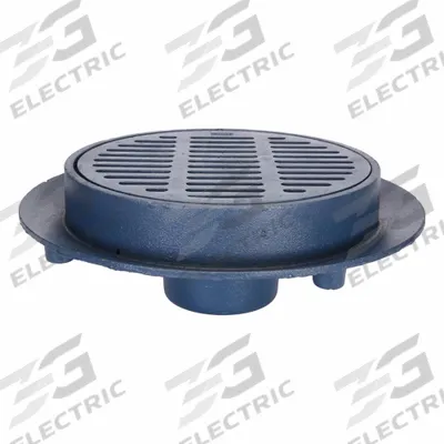 ZURN Floor Drain: 15 in Overall Dia, 4 in Nominal Pipe Size, Cast Iron, Cast Iron - Area Drains
