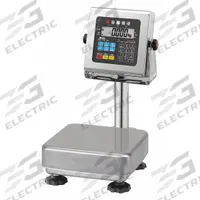 A&D WEIGHING Food Scale: 9 7/8 in Weighing Surface Dp, 9 7/8 in Weighing Surface Wd, LCD, HV-15KCWP. Key specifications — Connection Ports: RS-232; Readability: 0.005 kg/0.01 lb/0.2 oz; Brand: A&D WEIGHING; IP Rating: IP65.