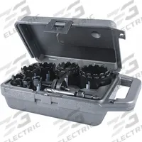 MORSE Hole Saw Kit: 11 Pieces, 1 15/16 in Max. Cutting Dp, Carbide Grit, 5/6 Teeth per Inch (MPN MHSG100). Key specifications — attr1098178: 5/6; attr1098172: MORSE.