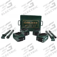 HILMAN ROLLERS Machine Roller Kit: 8,000 lb, 3 15/16 in Deck Ht, 4 in L x 2 1/2 in W, (4) Rollers (MPN KNRS-4-4S). Key specifications — Top Plate Surface: Rubber Padded; Includes: (2) Handles; Brand: HILMAN ROLLERS; Color: Black.