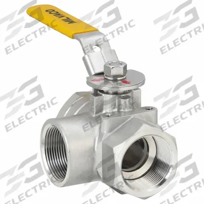 MILWAUKEE VALVE Manual Three-Way Ball Valve: 1 1/2 in, CF8M Stainless Steel, L Flow - L-Port Stainless Steel Ball Valves