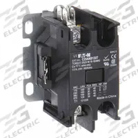 EATON Definite Purpose Magnetic Contactor: 1 Poles, 208-240V AC, 40 A, Non-Reversing (MPN C25ANB140B). Key specifications — Brand: EATON; Coil Voltage: 208-240V AC; Contactor Style: HVACR Definite Purpose Contactor; Frame Size: A; Terminal Connection Type: Quick-Disconnect Terminals; Maximum Voltage Rating: 690V AC; Series: C25 Series; Phase: Single.