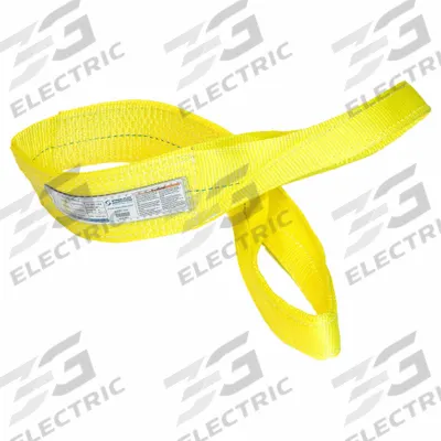 STREN-FLEX Web Sling: Type 3, Polyester, 18 ft Sling Lg, 12 in Eye Lg - High-Visibility Polyester Flat-Eye Web Slings