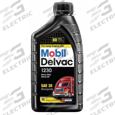 MOBIL Diesel Engine Oil: Conventional, 1 qt Size, Bottle, 30