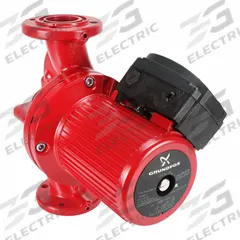 Circulating Pump: 1 37/50 hp HP, 460V AC, Cast Iron, 2, 53 ft Max. Head, 14 in Face to Face, Inline (MPN 96402861). Key specifications — Nameplate Voltage: 460V AC; Connection Type: Flange; Brand: GRUNDFOS; Number of Speeds: 2; Includes Volute: Volute Included; Efficiency: Standard Efficiency; System Type: Potable Water.