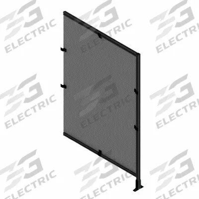 FAZTEK T-Slot Framing System Panel: Add-On, Black, 84 in H x 36 in W x 5 1/2 in D - Wire Mesh Panel Add-On Kits