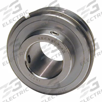 IPTCI BEARINGS Set Screw Ball Bearing Inserts: SSER 204-20MM, 20 mm Bore, 47 mm OD - Food-Grade Cylindrical Insert Bearings