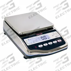 RICE LAKE WEIGHING SYSTEMS Food Scale: 7 1/2 in Weighing Surface Dp, 7 1/2 in Weighing Surface Wd (MPN 108157). Key specifications — Connection Ports: RS-232; Readability: 0.1g; Brand: RICE LAKE WEIGHING SYSTEMS; IP Rating: IP65.