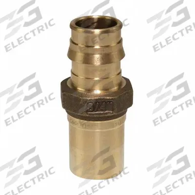 UPONOR Barbed Fitting Adapter: 3/4 in ID x 3/4 in Pipe Size, Barbed x Press-fit - Expansion Brass Barbed Tube Fittings
