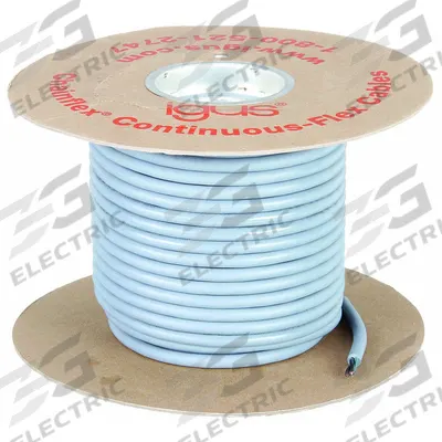 CHAINFLEX Control Cable: 16 AWG Conductor Size, 3 Conductors, PVC, 25 ft - Continuous Flexing Exposed Run Tray Cables