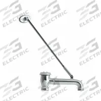 CHICAGO FAUCETS Spout: Spout, Single-Bend, Std Spout, Brass, Polished Chrome, Laminar, UNEF (MPN 897-SJKCP). Key specifications — Includes: Mounting Hardware; Product Type: Spout; Spout Style: Standard; Body Material: Brass; Color/Finish: Polished Chrome; Brand: CHICAGO FAUCETS.