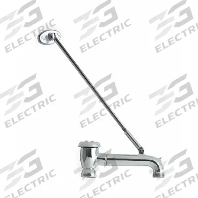 CHICAGO FAUCETS Spout: Spout, Single-Bend, Std Spout, Brass, Polished Chrome, Laminar - Single-Bend Faucet Spouts
