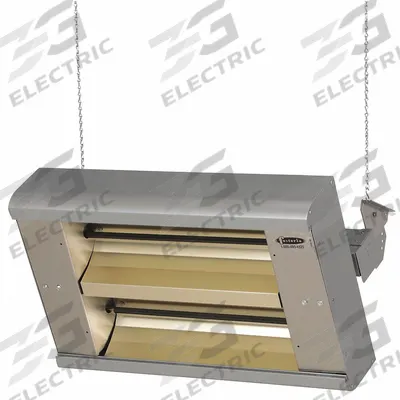 FOSTORIA Electric Infrared Heater: 3200W Watt Output, 208V AC, 1 Phase, Hardwired - Indoor/Outdoor Suspended Infrared Radiant Electric Ceiling Heaters