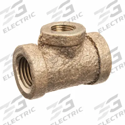 APPROVED VENDOR Metal Pipe Tee: Tee, 1/2 in x 1 in x 1/2 in, Class 125, C89833 Brass - Threaded Low-Pressure Pipe Fittings for Potable Water