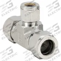 PARKER Compression Tee Fitting: 3/4 in OD x 3/4 in OD x 1/2 in OD Fitting Size, Stainless Steel (MPN 12-12-8 JLZ-SS). Key specifications — Compatible Fitting Brands: CPI™; Brand: PARKER.
