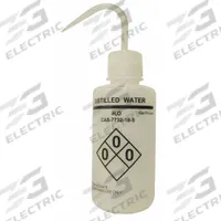 APPROVED VENDOR Wash Bottle: 500 mL, Distilled Water, Narrow, Std Spout Spout, White, 75 mm Body Dia (MPN 24J894). Key specifications — Vented/Nonvented: Vented; Body Color: White; Brand: APPROVED VENDOR; Imprinting Group: Waters.