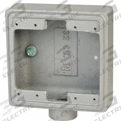 APPLETON ELECTRIC Electrical Box: Iron, Rectangular, 2 Gangs, 3/4 in Hub Size, 32 cu in Capacity (MPN FS-2-75). Key specifications — Color: Gray; Brand: APPLETON ELECTRIC.