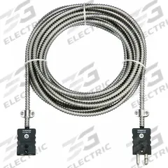 TEMPCO Extension Lead: Extension Lead, 900°F Max Temp °F, 482°C Max Temp °C, Male, Female (MPN ECA00072). Key specifications — End 2 Connection Gender: Female; End 2 Connection Type: Standard Connector; End 1 Connection Gender: Male; Brand: TEMPCO.