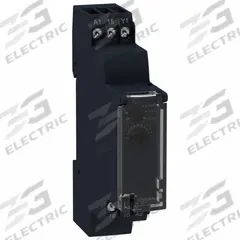 SCHNEIDER Time Delay Relay: DIN-Rail Mounted, 240V AC, 0.7 A, 6 Pins/Terminals, 1 sec – 100 hr (MPN RE17LHBM). Key specifications — Contact Form: Solid State; Contact Rating (AC): 0.7 A @ 250V; Brand: SCHNEIDER.