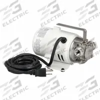 LITTLE GIANT Utility Pump: 115V AC, 25 ft Max head, 6 ft Cord Lg, Corded Electric, Stainless Steel (MPN 555110). Key specifications — Nameplate Voltage: 115V AC; Impeller Material: Buna-N; Brand: LITTLE GIANT.