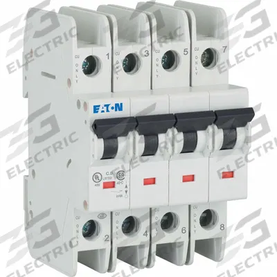 IEC Miniature Cct Breaker, 20 A - C-Curve, 4-Pole UL489 DIN Rail-Mount Miniature Circuit Breakers