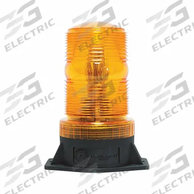 RAILHEAD GEAR Strobe Light: Amber, LED, 5 in Overall Lg, 3 7/8 in Overall Wd - Wired Rotating Lights