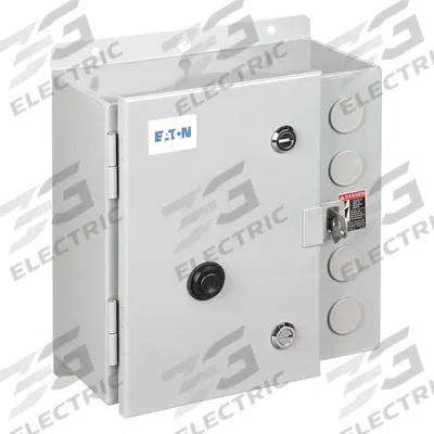 EATON NEMA Magnetic Motor Starter: Non-Reversing, 3 Poles, NEMA Size 2, 45 A - Enclosed Non-Reversing Starters with Electronic Overloads