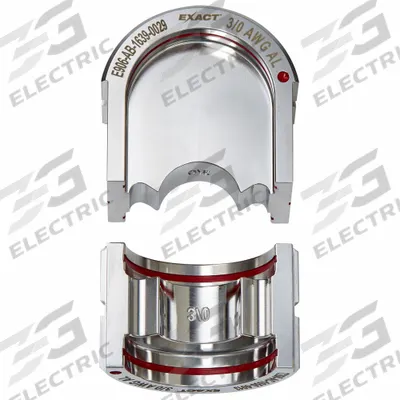 MILWAUKEE Upper and Lower Crimping Die: 3/0 AWG, U Style Dies, For Use With 2779-22 - Milwaukee Replacement Crimping Dies