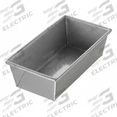 CHICAGO METALLIC Bread Pan: Aluminized Steel, 1 Slots, 5 in Overall Wd, 2 3/4 in Overall Dp, Silver (MPN 40421). Key specifications — Pan Style: Open Top Bread Pan; Brand: CHICAGO METALLIC; Color: Silver; Material: Aluminized Steel; NSF Certified: No; Number of Slots: 1.