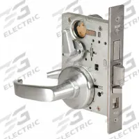 BEST Door Lockset: Office Lever Locksets, Chrome, ADA Compliant, Interchangeable Core (MPN 45H7AB14H626RHRB). Key specifications — attr1024149: Not Ligature-Resistant; attr1011488: BEST; attr1024446: F20; attr1011524: No Message; attr1011506: 40H Rose; attr1011485: Yes; attr1059461: Satin Chromium-Plated : Stainless Steel.