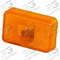 GROTE Clearance Marker Lamp: Clearance Light, Incandescent, Rectangular, Amber, Grommet (MPN 45233). Key specifications — Lens Color: Amber; Brand: GROTE; Electrical Connection: Female Pin Connector; Lighting Technology: Incandescent; Mount Type: Grommet; SAE Lens Code: P2.