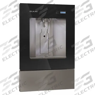 ELKAY Bottle Filler: In-Wall, Non-Refrigerated, Stainless Steel, Black, Brushed - In-Wall Bottle Fillers