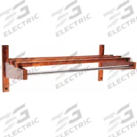 CSL Wall-Mount Garment Rod: Rod Design (No ) Hooks, 10 1/2 in Overall Ht, 30 in Overall Wd, Wood (MPN EC-30W). Key specifications — Color: Brown; Material: Wood.