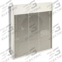 DAYTON Recessed Electric Wall-Mount Heater: 1500 W/3000 W/2000 W/4000 W, 240/277V AC, Single Phase (MPN 5E187). Key specifications — Grille Color: White; Programming Capability: Non-Programmable; Wattage Output: 1500 W/3000 W; Voltage, Phase: 240/277V AC, 1-phase; Rough-In Dimensions - H x W x D: 18-1/4 in x 14-1/4 in x 3-7/8 in; Nominal Voltage - HVAC: 277V AC; Brand: DAYTON; Phase: Single.