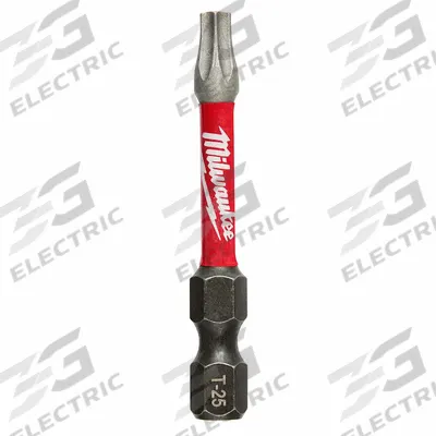 MILWAUKEE Power Bit: Power Bit, T25 Bit Size, Imperial, Torx Head, T25 Bit Industry Size - Impact Torx Bits